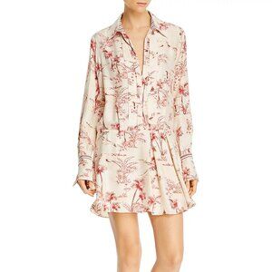 FRAME Silk Printed Mini Dress Size L